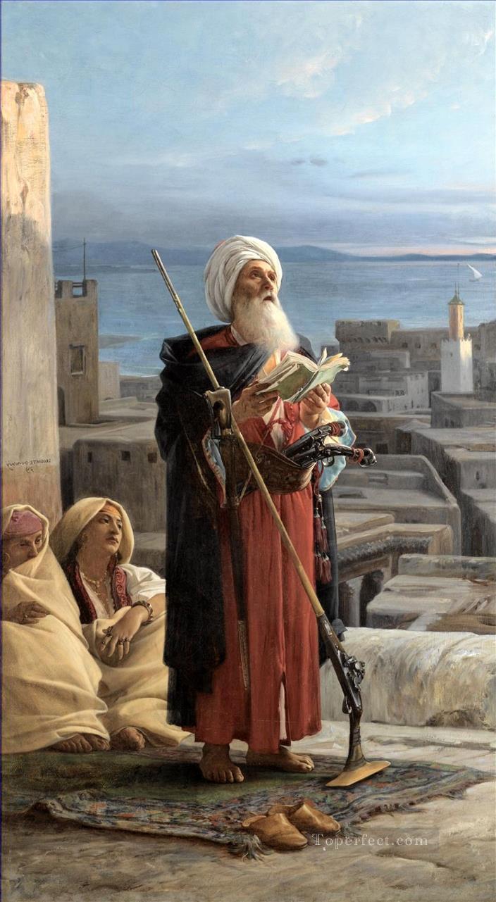 La Priere Du Soir A Tanger Jean Jules Antoine Lecomte du Nouy Realismo orientalista Pintura al óleo